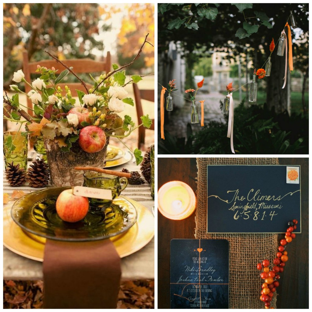 fall colors wedding