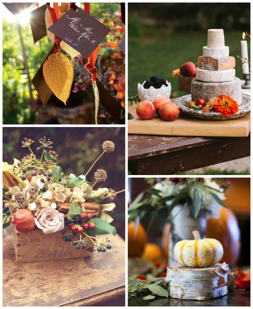 orange fall wedding