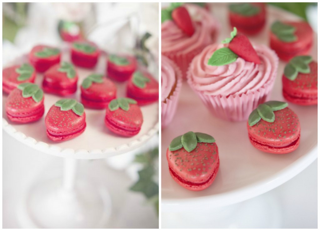 STRAWBERRY MACARONS