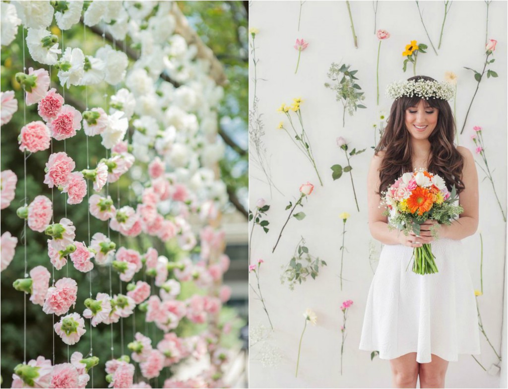 wedding flower backdrop