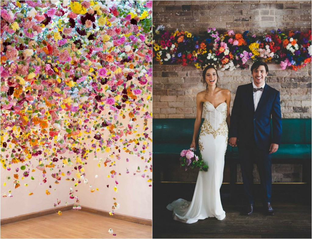 wedding flower wall