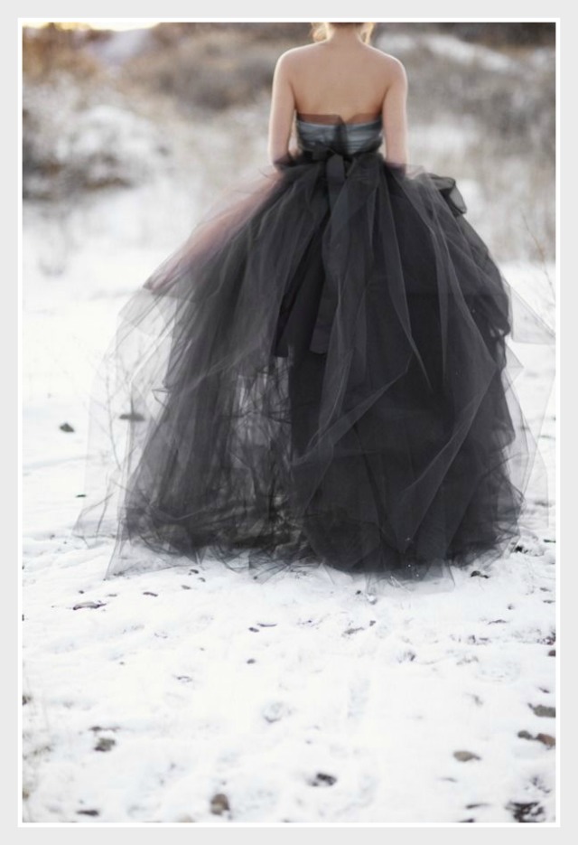 bride in black